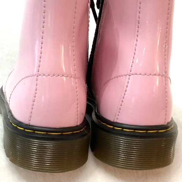 Dr Martens Pink Girls Platform Lace up Combat Grunge Booties Sz 3 - Picture 8 of 16